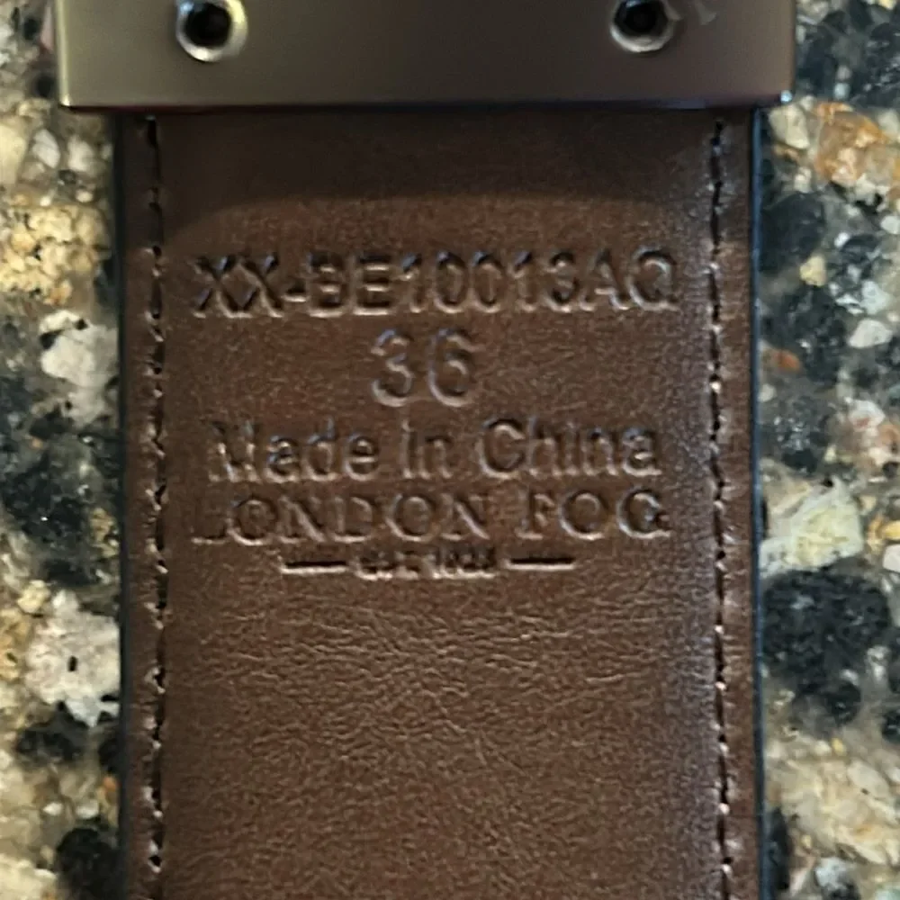 NEW London Fog Men's Reversible Black and Brown Belt